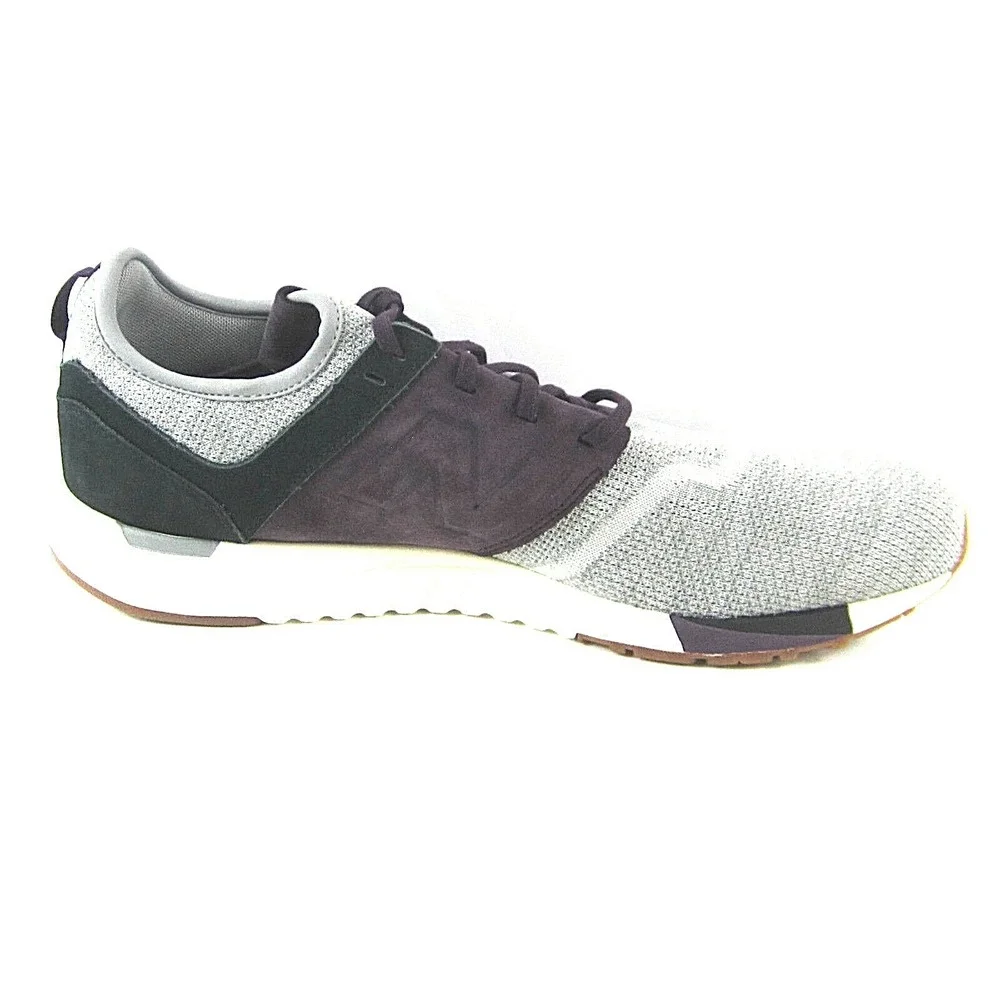 New Balance 247 Rev Lite‎ Men's Suede Knit in Gray/Black/Burgandy  Size 14